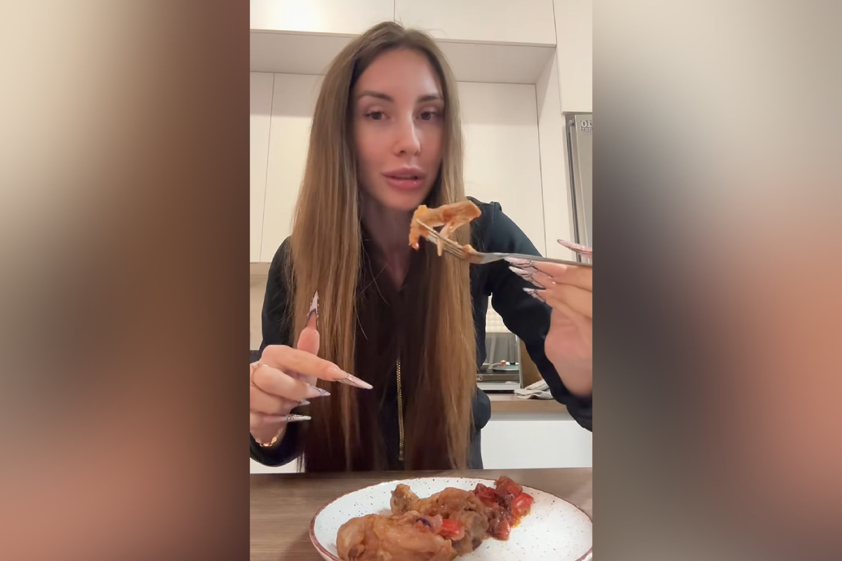 Пока Анна восемь часов была у мастера, муж приготовил ужин, Минск, сентябрь 2026-го. Скриншот: TikTok @savitskaya_life1
