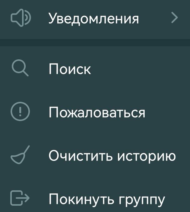 Скриншот настроек Telegram