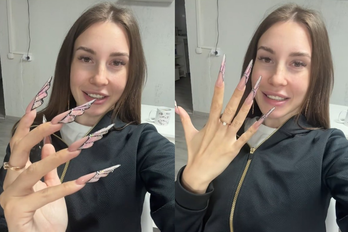 Анна и ее эффектный маникюр, Минск, сентябрь 2026-го. Скриншот: TikTok @savitskaya_life1