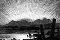 Illustration of the Aurora Borealis or Polar Light seen in Norway related to the Carrington Event in 1859. The image comes from HarperХs New Monthly Magazine 1869: Vol 39