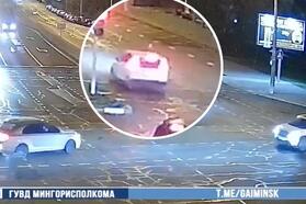 Момент ДТП. 20 октября 2026 года, Минск. Скриншот видео