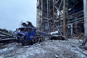 «Запорожсталь» после российской атаки 17 октября 2026 года. Фото: «Запорожсталь»