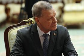 Постоянный представитель Беларуси в ООН Валентин Рыбаков во время доклада Александру Лукашенко. Минск, 22 октября 2026 года. Фото: БЕЛТА