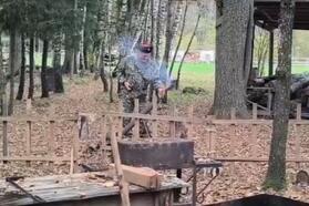 Стрельба на мероприятии "Беларусской кaзaчьей общины". Скриншот: "Союз Казаков-Воинов России и Зарубежья", vk.com