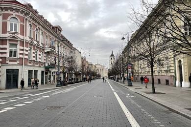 Проспект Гедымина в Вильнюсе. 19 ноября 2023 года. Фото "Зеркало"