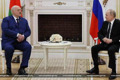 Владимир Путин и Александр Лукашенко. 29 апреля, Волгоград, Россия. Фото: president.gov.by