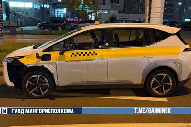 Автомобиль Aion после ДТП с 10-летним велосипедистом. 16 октября 2026 года, Дзержинск. Фото: ГАИ