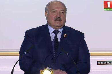 Александр Лукашенко на ВНС. 25 апреля 2024 года. Скриншот трансляции