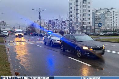 Место ДТП. 23 октября 2026 года, Минск. Фото: ГАИ
