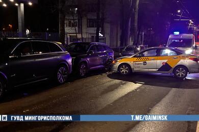 Место ДТП. 26 октября 2026 года, Минск. Фото: ГАИ