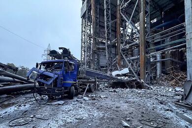 «Запорожсталь» после российской атаки 17 октября 2026 года. Фото: «Запорожсталь»