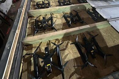 Дроны, которые предположительно использовались для атак на российскую авиацию. Фото: t.me/VGlagola