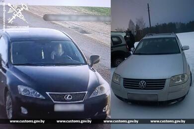 Автомобили, которые незаконно ввезли и продали в Беларуси. 2024 год. Фото: ГТК