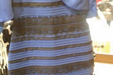 Сине-черное платье, которое в интернете принимали за бело-золотое. Фото: архив интернета
