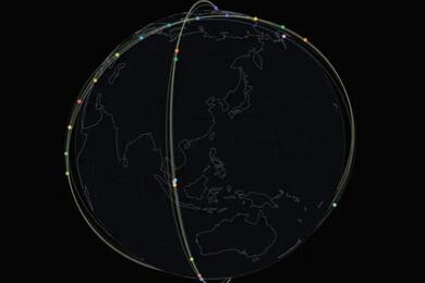 Спутники расположены на двух орбитах с наклонением около 82 градусов. Скриншот с сайта Findrassvet.ru