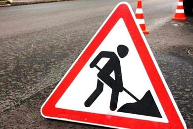 Знак, предупреждающий о дорожных работах. Фото: ГАИ Минска