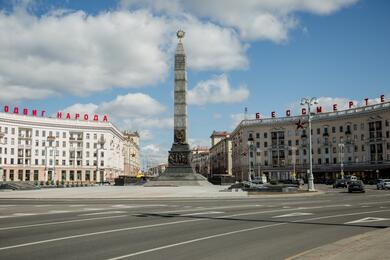 На площади Победы в Минске временно изменяется дорожное движение
