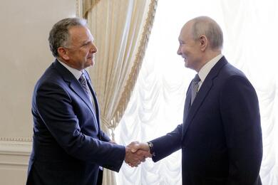 Стивен Уиткофф на встрече с Владимиром Путиным. 21 октября 2026 года, Санкт-Петербург, Россия. Фото: Reuters