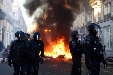 Беспорядки в Париже. Октябрь 2026 года, Франция. Фото: Reuters