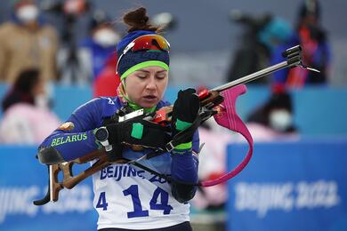 Ирина Лещенко во время спринтерской гонки на Олимпийских играх в Пекине, Китай, 11 февраля 2022 года. Фото: Reuters