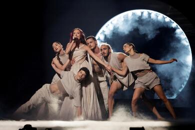 Выступление представителей Израиля на втором полуфинале «Евровидения». 9 мая 2024 года. Фото: Reuters