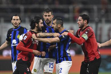 Матч между "Интером" и "Миланом", 22 апреля 2024 года. Фото: Reuters