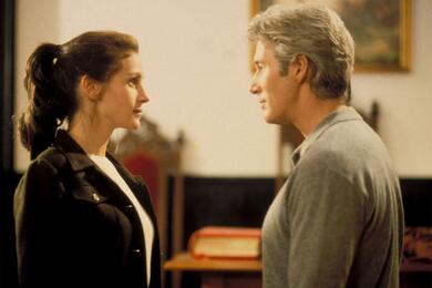 Джулия Робертс и Ричард Гир. Кадр из фильма "Сбежавшая невеста" (1999)