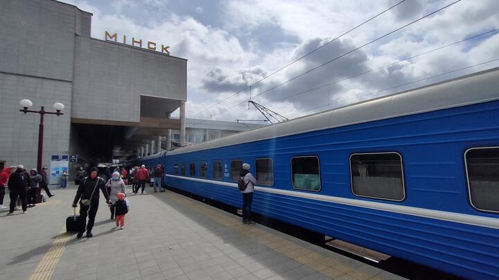 Поезд на станции "Минск-пассажирский". Фото: Беларусская железная дорога