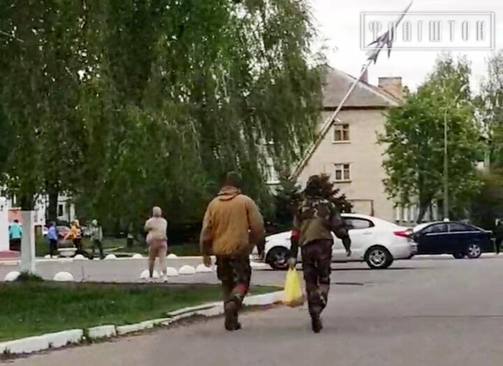 Российские военные в Зябровке. 2022 год, Гомельская область. Фото: "Флагшток"