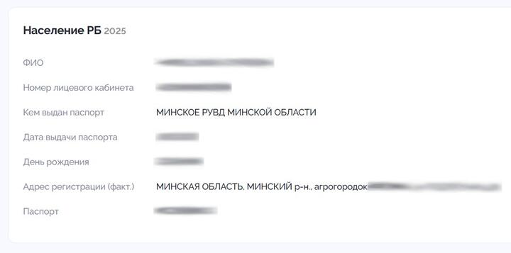 Фрагмент данных утечки. Скриншот: «Зеркало»