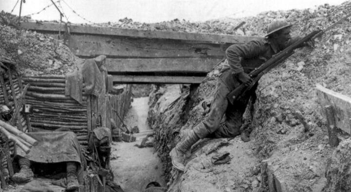 Первая мировая война. Британские солдаты в окопе. Фото: wikipedia.org